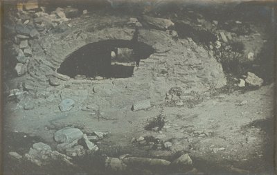 Temple of Minerva Poliade, Athens (foreground); Cistern Opening at the Foot of the Erechtheion by Philibert Joseph Girault de Prangey